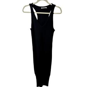 T Alexander Wang Sweater Dress Knit Womens Size Medium Black